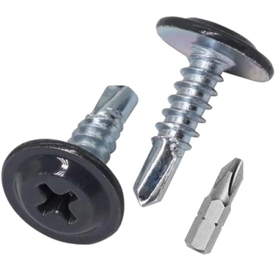 Image of SKIR&#039;CO (Pack of 50 pcs) Painted 4.2 x 16 mm Self Drilling Screws, Phillips Modified Truss Head, Sheet Metal Screw, Wafer Head (50, Anthracite Grey RAL 7016)