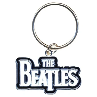 Image of The Beatles Keychain Drop T Logo White Official
