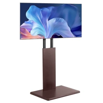 Image of VEVOR Universal TV Stand, Table Top Stand for 32 70 inch Screens, Swivel and Height Adjustable Mount Holds up to 99 lbs with Power Strip, Living Room, Bedroom, MAX VESA 600 x 400 mm