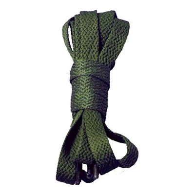 Image of Good.news 1cm Wide of Flat Shoelaces Polyester Shoe Laces 47Inch Army Green
