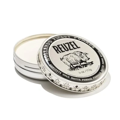 Image of Reuzel Concrete Hold Matte Pomade Maintain Carefully Groomed Appearance Makes Hair Polished Easy And Hassle Free Application Light Masculine Scent Sulfate, Paraben, Cruelty 4 Oz