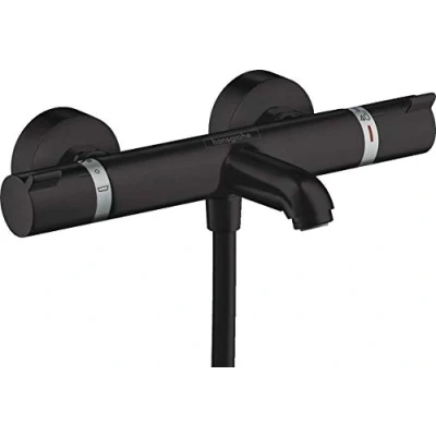Image of Hansgrohe Ecostat Thermostatic bath mixer Comfort for exposed installation, matt black, 13114670