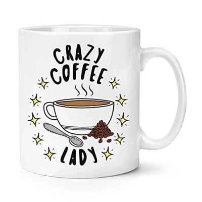 Image of Crazy Coffee Lady Stars 10oz Mug Cup