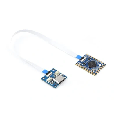 Image of Waveshare RP2040 Tiny Mini Development Board Kit Based on Raspberry Pi Microcontroller RP2040, with USB Port Adapter and FPC cable,Support C/C++, MicroPython, Arduino