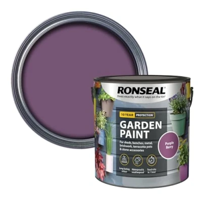 Image of Ronseal Garden Paint Purple Berry 2.5L