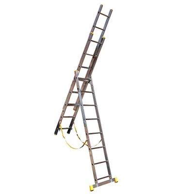 Image of 8 Rung 3 Section Stair Combi All in One Extension Ladder, Step Ladder &amp; Free Standing Ladders