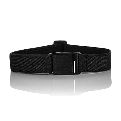 Image of Olata Children’s Elasticated Belt with Plastic Clip Buckle (1 6 Years). Black