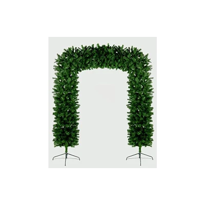 Image of 8ft (2.4m) Tall Premier Indoor / Outdoor Christmas Tree Arch in Green