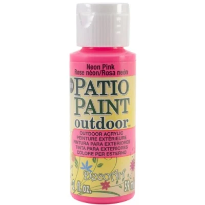 Image of DecoArt Outdoor Acylic Paint, Acrylic, Neon Pink, 59ML