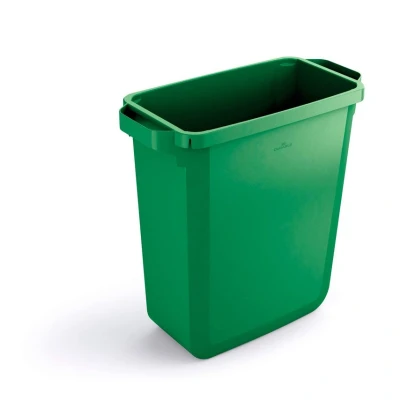 Image of Durable DURABIN 60 Rectangular Waste Bin Green Litre Capacity Food and Freezer Safe Perfect for Collection or Recycling