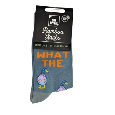 Image of What The Duck Socks for Him UK 8 11 Bamboo Novelty Gift Idea SOX019