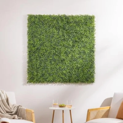 Image of CHRISTOW Boxwood Artificial Living Wall Panels, Garden Privacy Screening, Fence Covering Decoration, Indoor Outdoor, Waterproof UV Protected, 1m x (Set of 4 50cm 50cm)