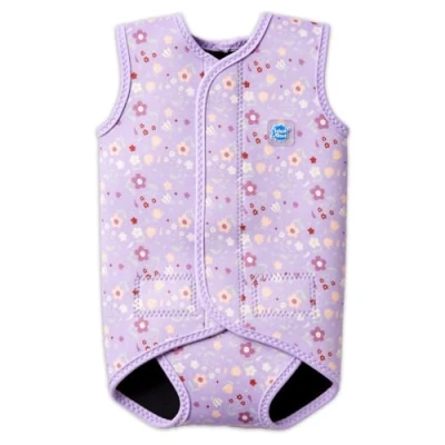 Image of Splash About Baby Wrap One Piece Swimsuit, Lilac Spring, 6 18 Months
