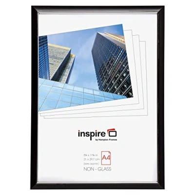 Image of Hampton Frames EASYLOADER Poster Certificate Photo Frame Plexi Black A4 (21x30cm) EAS2130BKP