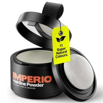 Image of IMPERIO Root Touch Up Powder Hairline for Women and Men, Waterproof to Cover Roots 4g (Light Grey)
