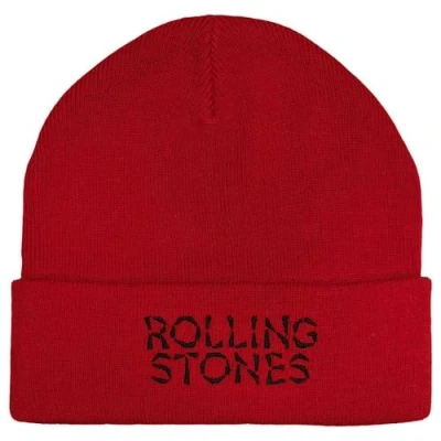 Image of The Rolling Stones Hackney Diamonds Beanie Hat One Size Red