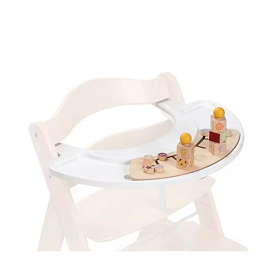 Image of Hauck Alpha+ Click Play Tray, Sorting Set with FSC Sustainable Certified Beechwood Maze, Highchair Toy