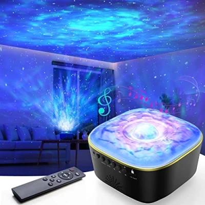 Image of Bozhihong Galaxy Projector, Star Projector Night Light with Remote Control/Timer Function/Built in Music, 8 Lighting Modes for Kids Baby Adults Bedroom Decor/Party/Gift(Black)