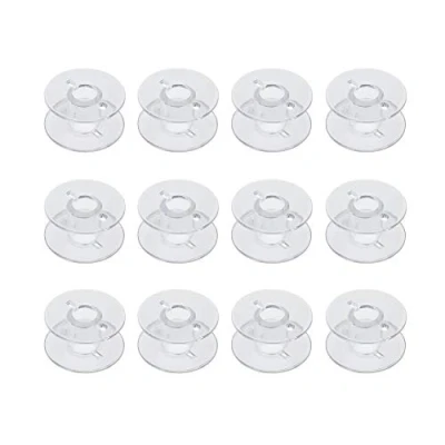 Image of Ainkou 12pcs Clear Plastic Sewing Machine Bobbins for Singer Brother Janome Toyota