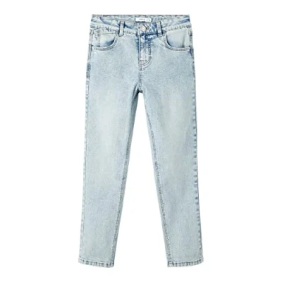 Image of Name It Girl&#039;s NKFROSE HW MOM an Jeans 4341 AU D Pants, Light Blue Denim, 140