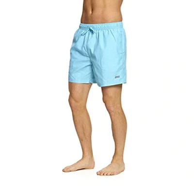 Image of Zoggs Men&#039;s Mosman Washed Swim Shorts, Turquoise, UK 2X Large/Waist 40 Inch