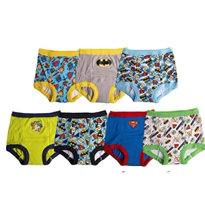 Image of DC Comics Boys&#039; Toddler Success Chart 3PK, 7PK and 10PK Potty Training Pants with Superman, Batman, Wonder Woman More Stickers Sizes 2T, 3T, 4T, Jlb7pk, 2 Years (Pack of 7)