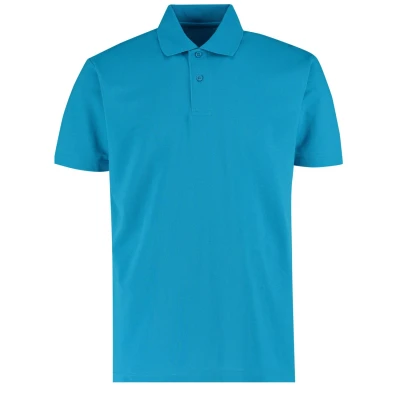 Image of Kustom Kit Mens Short Sleeve Polo Shirts, Turquoise, Small. KK422