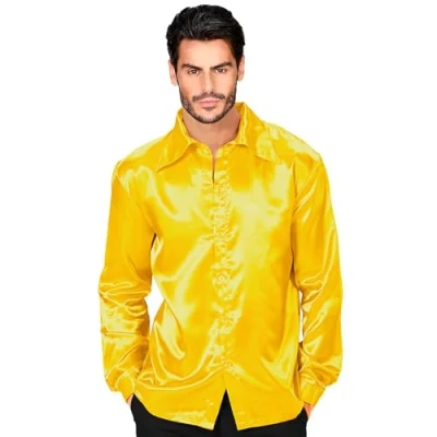 Image of Widmann 22013 Hemd Satin Shirt, Solid, Green, L