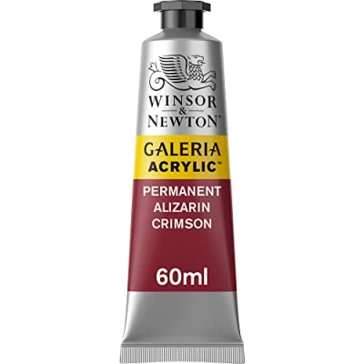 Image of Winsor &amp; Newton Galeria 60ml Permanent Alizarin Crimson, Acrylic, Perm Aliz, 5 x 3 12 cm