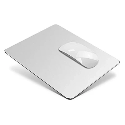 Image of VAYDEER Mouse Pad, Metal Mat,Hard,Smooth,Ultra Thin,Double Side,Waterproof,Fast and Accurate Control for Gaming Office(Small,Silver,Aluminium,23 * 18 cm)