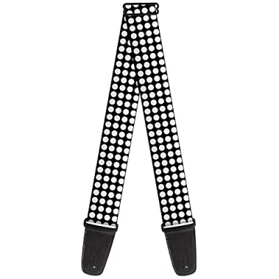 Image of Buckle Down GS W31308 &quot;Mini Polka Dots Black/White&quot; Guitar Strap