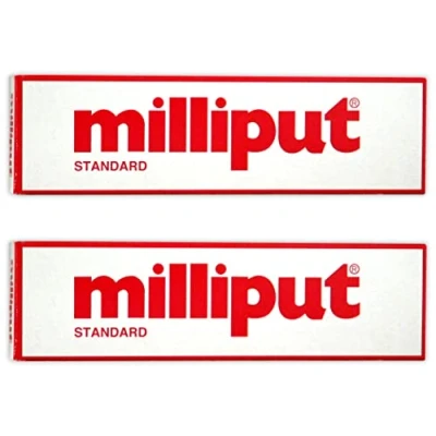 Image of 2 x Millput Epoxy Putty Yellow/Grey
