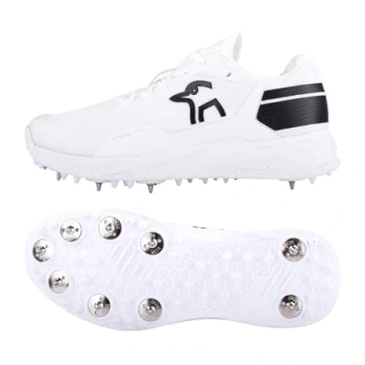 Image of Kookaburra KC Players Spike Cricket Shoe White/Black 8