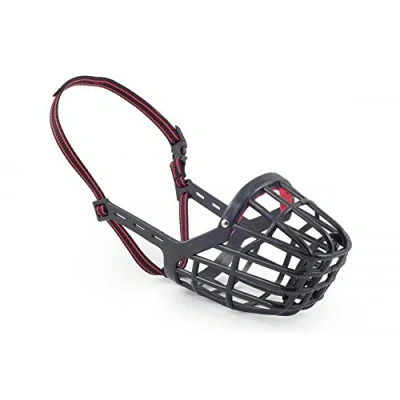 Image of Ancol Gentle Strong Secure Comfortable Plastic Clear Muzzle Biting Control Size 7, 28 x 9.5cm