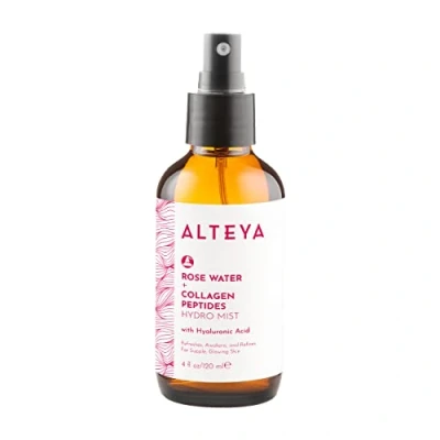 Image of Rose Water Collagen Peptides Hydro Mist 120 ml Hydrating Floral Facial with and Hyaluronic Acid All Skin Types