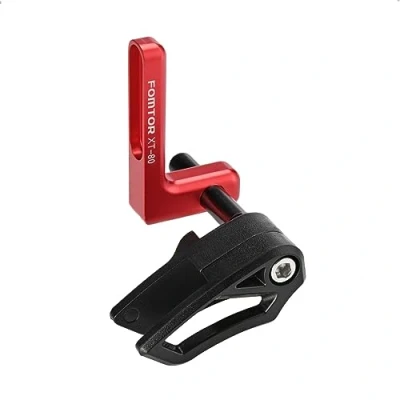 Image of FOMTOR Chain Guide, Road Bikes Special Guide Bicycle Protector, Direct Mount Front Derailleur Frame Dedicated Chainring Guard, Ultralight High strength Aluminium 7075 CNC +ABS (Red)