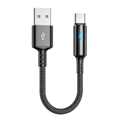 Image of TTTLLNN Compact USB C to A Charging&amp;Data Cable 2.4A Cord Wire 25cm Short Cord,Nylon and Aluminum Alloy