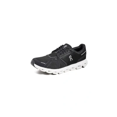 Image of On Men&#039;s Cloud 6 Sneakers, Black White, 12