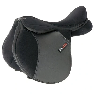 Image of Shires Equestrian &#039;hi lite&#039; Elite Gymkana Pony Saddle Black Size: 14m