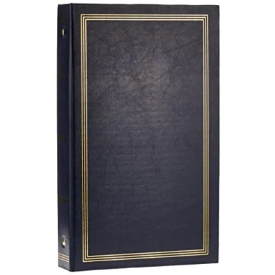 Image of Pioneer Photo Albums Album, Faux Leather, Navy Blue, 300 Pockets 4&quot;x6&quot;