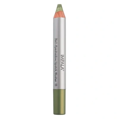 Image of IMPALA 3 in 1 Jumbo Pencil, Color 13 Gold Eyeshadow, Lipstick, and Blush Perfect Blending Soft Long Lasting Texture Intense Colors Easy to Apply