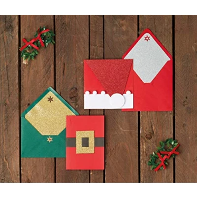 Image of Create Christmas Plain, Blank Cards &amp; Envelopes, A6,Textured Red Green, Pack Of 50 240gsm, For Home, Wedding, Birthday, Christmas, Thank You, Art Craft, Scrapbooking Supplies, Baby Shower, Card Making