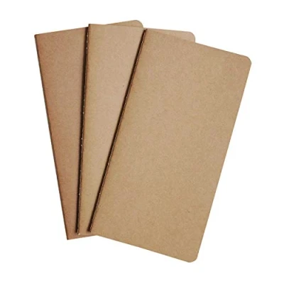Image of WANDERINGS A6 Lined Travelers Notebook Inserts Journal For Travel Set of 3 Refills Leather Journals, Memos, Writing, Diaries 10.5x15cm (A6)
