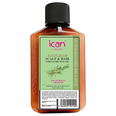 Image of ican London Rosemary Mint Scalp &amp; Hair Treatment Oil For Faster Growth 50ml