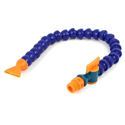 Image of sourcingmap 1/4BSP Thread Plastic Flat Spout Flexible Water Oil Coolant Pipe Hose w Switch