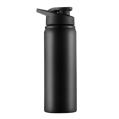 Image of zomebar Sports Water Bottle 700ml, Stainless Steel Fitness Drinking Bottle, Large Capacity Food Grade Good Sealing Travel Supply Black 700ML