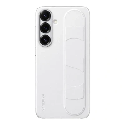 Image of Samsung Standing Grip Silicone Back Cover White Galaxy S25+