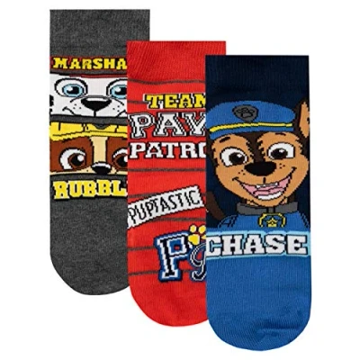 Image of Paw Patrol Boys Pack of 3 Socks Multicoloured Size 6 to 8.5