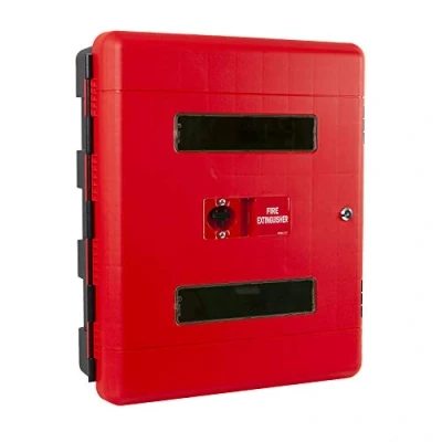 Image of Firechief FCDCK Double Extinguisher Cabinet, Key Lock, Red