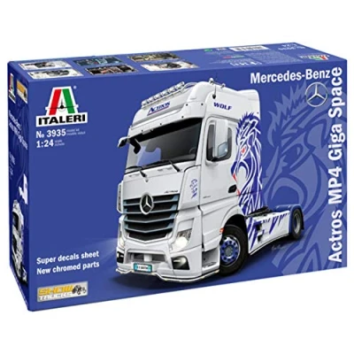 Image of Italeri ITA3935 1:24 M B Actros MP4 Show GigaSpace Mercedes Benz Italy Model kit, Mirrored, Small